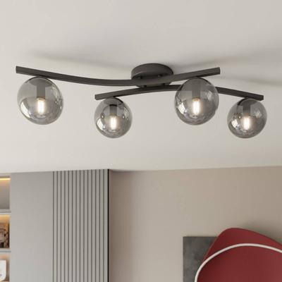 EMIBIG LIGHTING Deckenlampe Opus, Länge 84 cm, rauchgrau/schwarz, 4-flg. Image