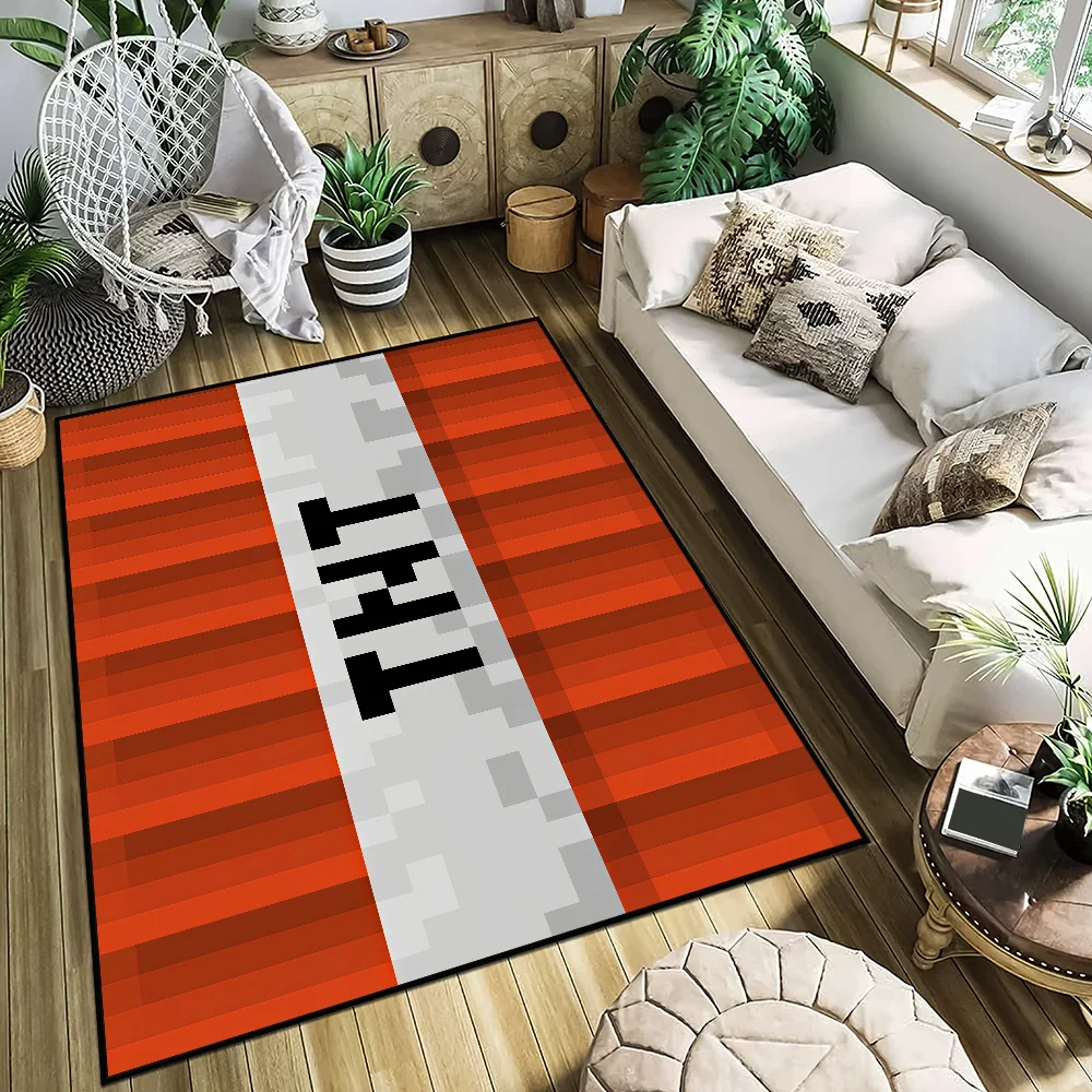kleiner Teppich, rutschfest, Pixel, Küche, Schlafzimmer, handgefertigt, Fanart M-MCs-S, getufteter Teppich, quadratisches Spiel, Wohnzimmer, Eingang, Dekoration Image
