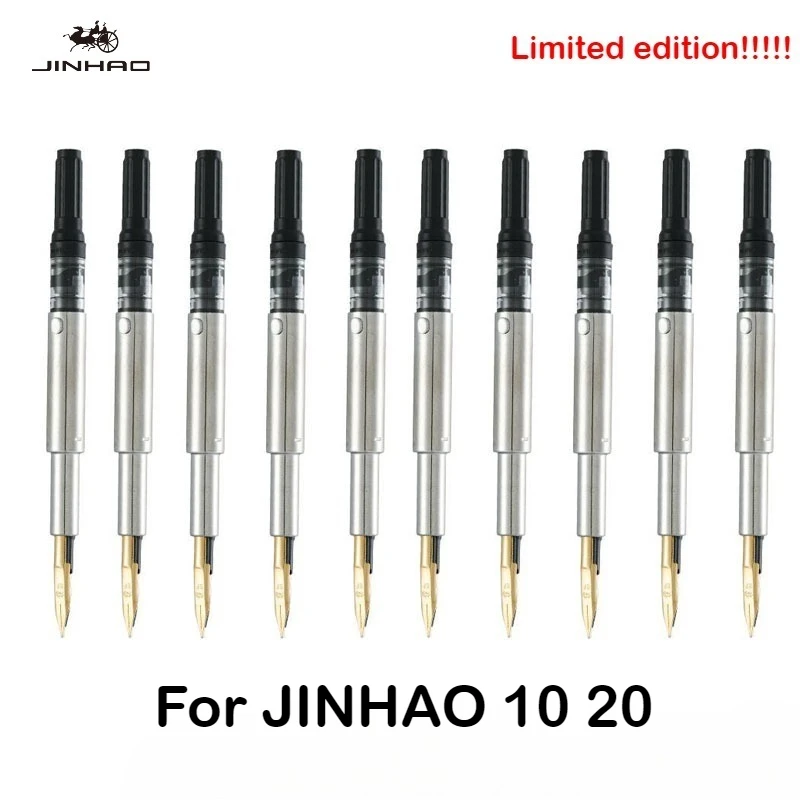 JINHAO 10 20 Füllfederhalter mit Tintenkonvertern, 5,5 mm Kaliber, Nachfüllbare Tintenpatronen für Schule und Büro Image