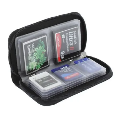 22 Slots Speicherkartentasche CF/SD-Kartenhalter Hülle Speicherkartenaufbewahrung Brieftaschenbox Image