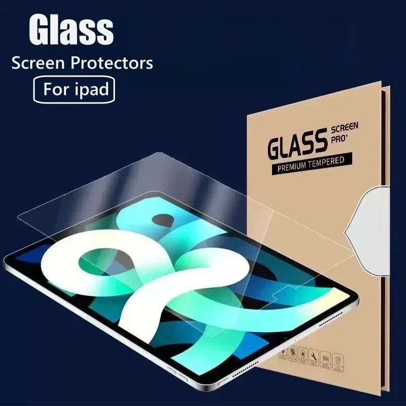 Displayschutzfolie aus gehärtetem Glas für iPad Pro 11 12,9 13 Zoll 2024 10. Generation Air 5 4 3 2 1 7. 8. 9. 10.2 Mini 6 9.7 Film Image