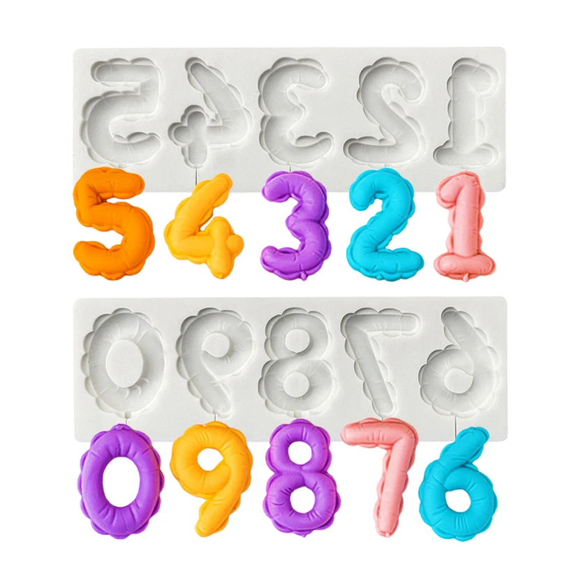 Zahl Silikonform Sugarcraft Cupcake Backform Fondant Kuchen Dekorieren Werkzeuge Image