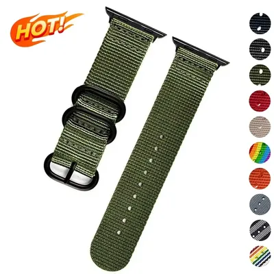 Nylonarmband für Apple Watch Band Ultra 2 44 40 mm 45 41 mm 42 mm 49 Sportarmband-Uhrenarmband für iWatch-Serie 10 9 8 7 6 5 4 SE Image