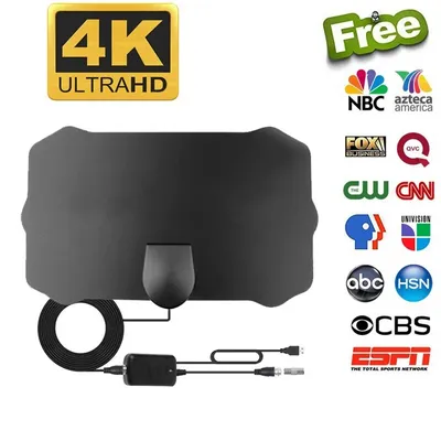 4K High Gain 8K Indoor Digital TV Antenne 500 Meilen 25 dB HDTV Antena DVB-T DVB-T2 Kabel TV Antena UHF VHF DTV TV Antennen Antenne