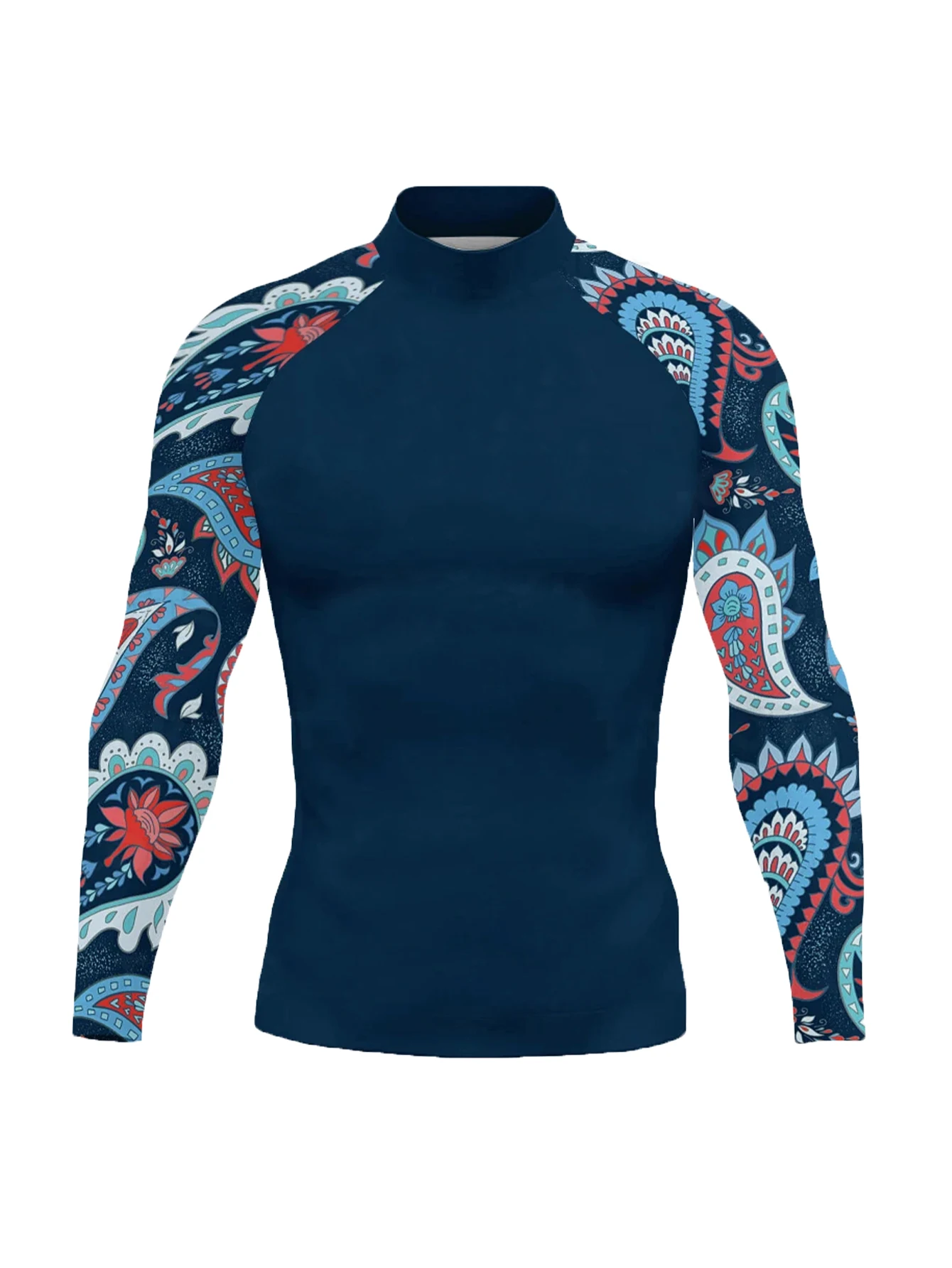 Langarm-Surfshirt für Herren, Rashguard, Sonnenschutz, Basic-Surfanzug, Badebekleidung, Tauch- und Fitnessstudio-Kleidung für Wassersport Image