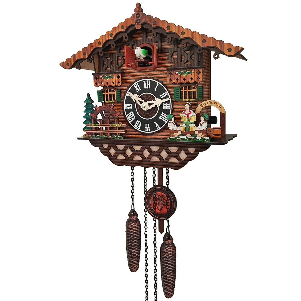 EYFL-Holzuhr, Wanduhr, Vogelwecker, Kuckucksuhren für Zuhause, Kinderzimmer, Dekoration