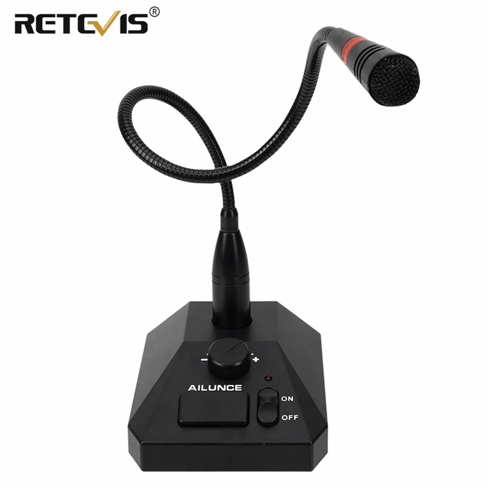 Retevis Aliunce SM01 Desktop-Mikrofon für Walkie Talkie RT622 RT3S HD1 RA685 RT95 Zwei-Wege-Radio Handmikrofon 2pin / GP328plus Image