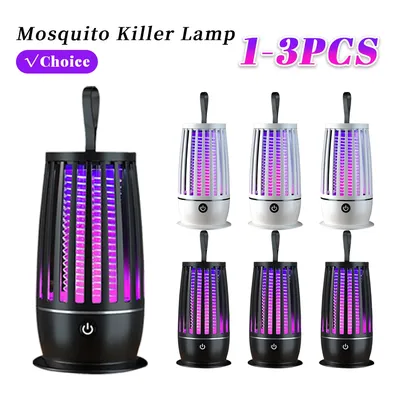 Moskito-Killer-Lampe USB wiederauf ladbare elektrische Fliegenfalle mit Nachtlicht Fly Bug Zapper Licht für zu Hause Schlafzimmer Outdoor-Camping