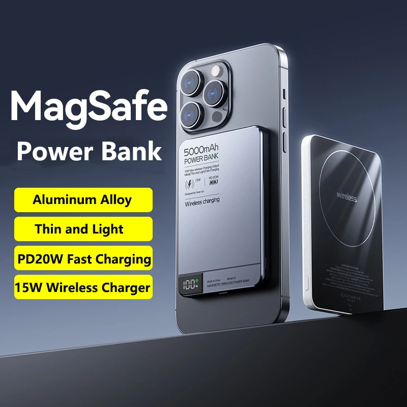 10000 mAh magnetische kabellose Powerbank PD 20 W Schnellladung für Magsafe Powerbank für iPhone 16 15 14 13 12 Samsung Huawei Xiaomi Image
