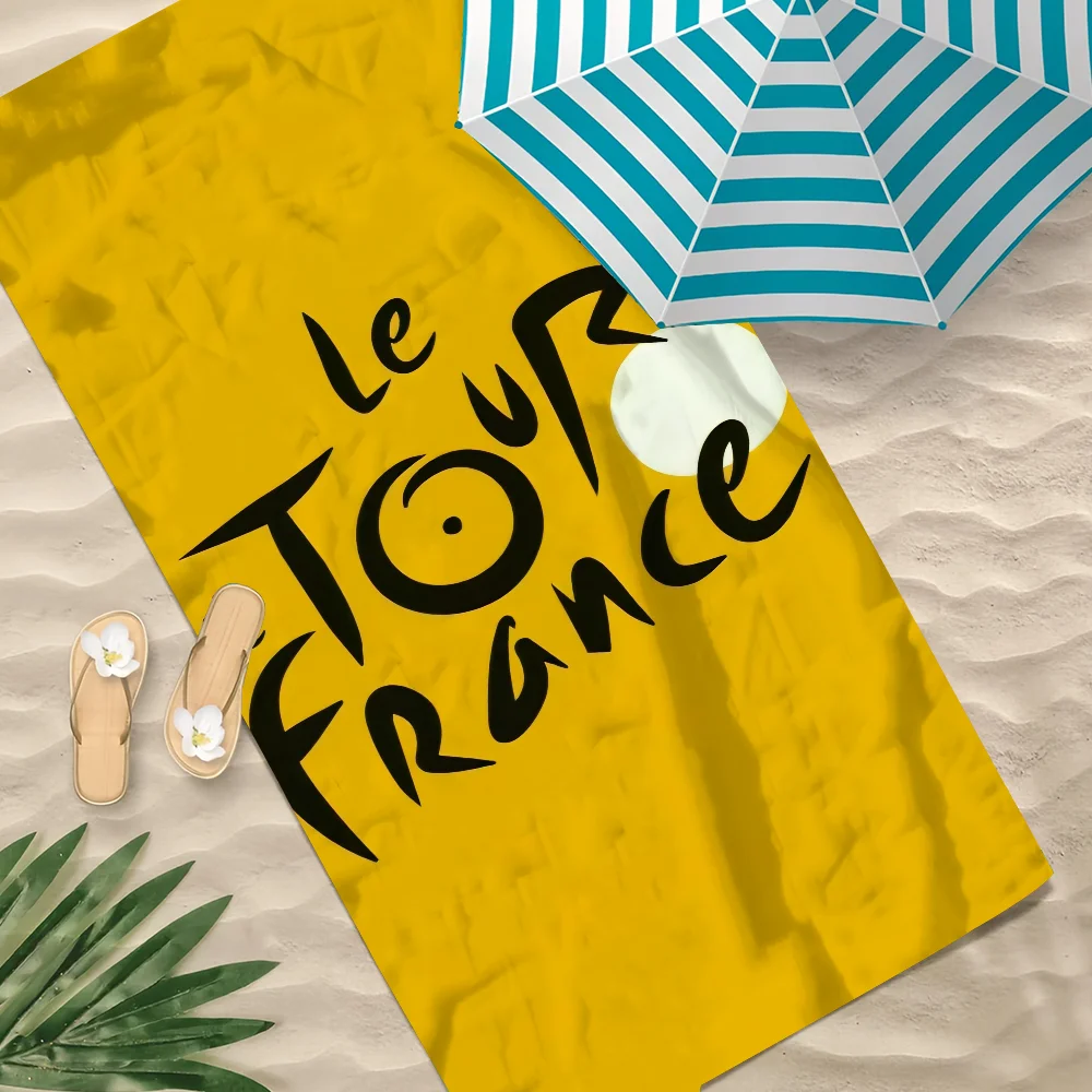T-Tour of France-e Handtuch für den Strand, schnell trocknend, weiche Poolhandtücher, Geschenk für Reisen, Fitnessstudio, Dusche, Camping, Sport Image