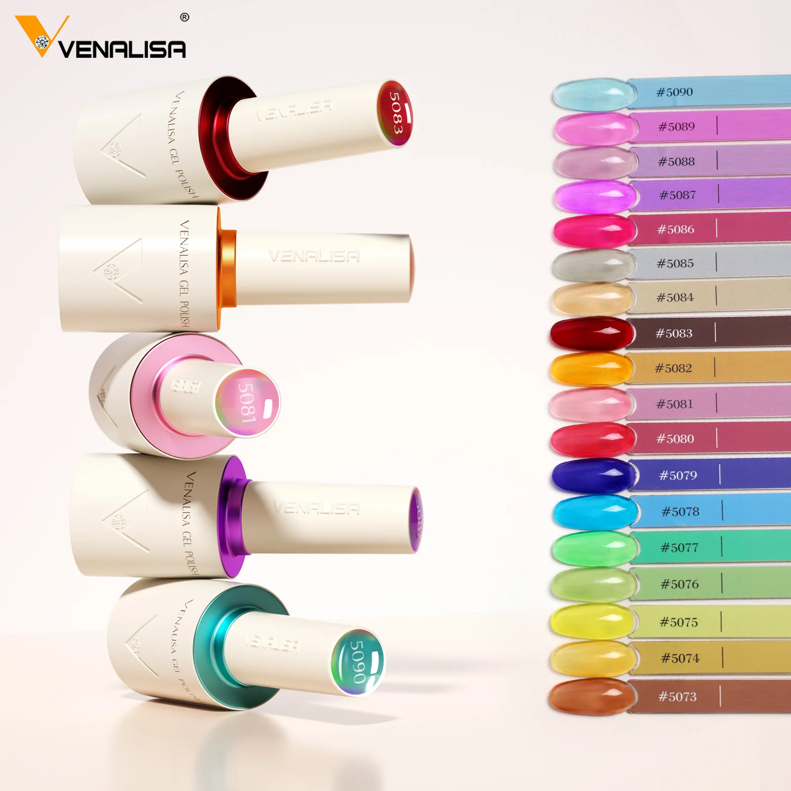VENALISA 10 ml Nagel-Gel-Nagellack, neue Formel, vegan, HEMA, TPO-frei, durchscheinendes Gelee, Nude-Gel-Nagellack, buntes Lack, semi-permanent Image