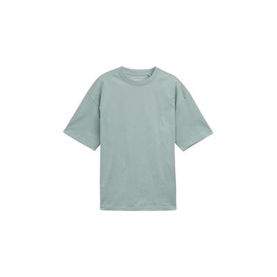 TOM TAILOR DENIM Herren Oversize T-Shirt mit Rückenprint, blau, Uni, Gr. L Image