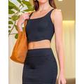 Per donna Reggiseno Collo a U Scollatura posteriore Comodo Traspirante Semplice Sport Abbigliamento sportivo Nero Blu Yoga Fitness Casuale