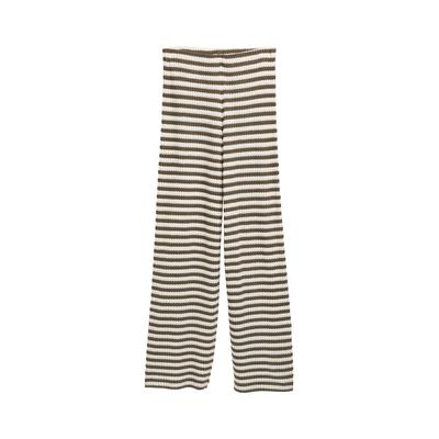 TOM TAILOR DENIM Damen Wide Leg Strickhose, grün, Gestreift, Gr. M Image