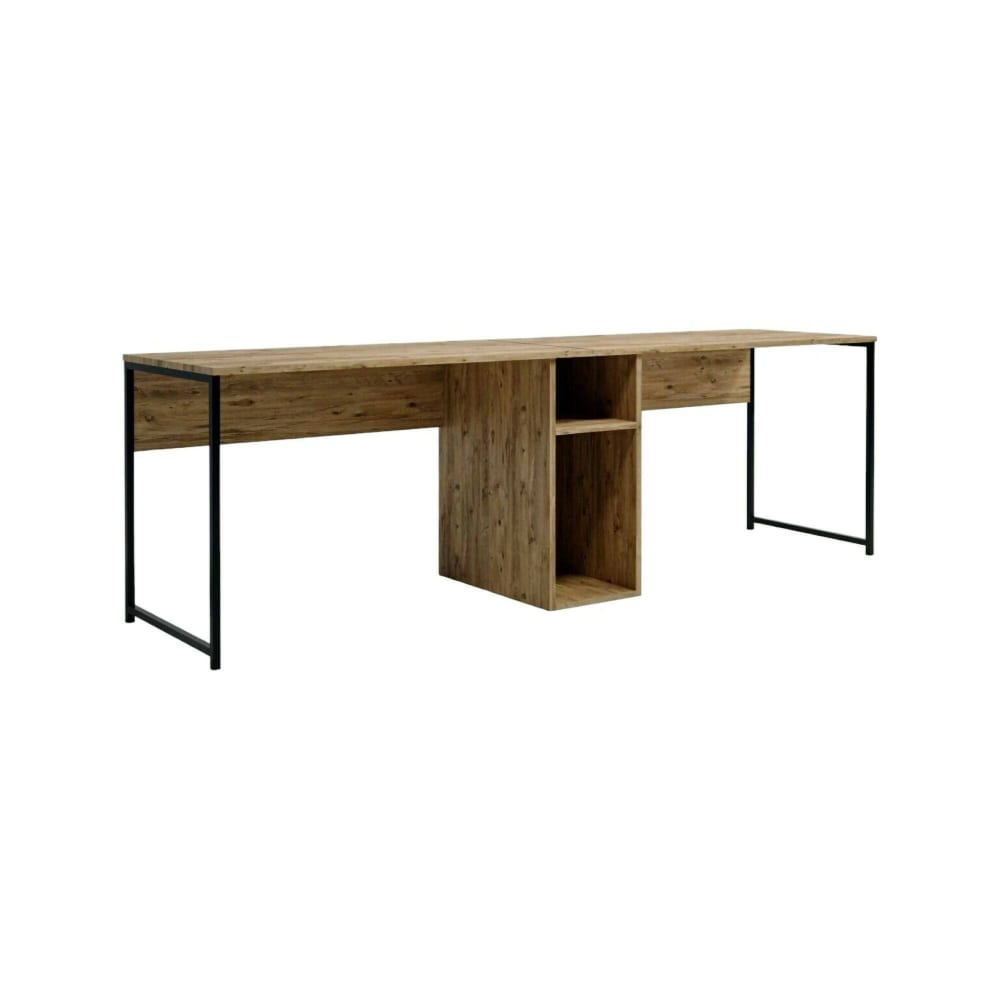 Bureau effet bois chêne 240x60h74 cm