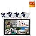 Kit di Videosorveglianza con 4 Telecamere WiFi e Monitor da 10' - Tuya
