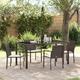 Vidaxl - Set da Pranzo da Giardino (5 Pezzi) con Cuscini - Rattan Poly Marrone
