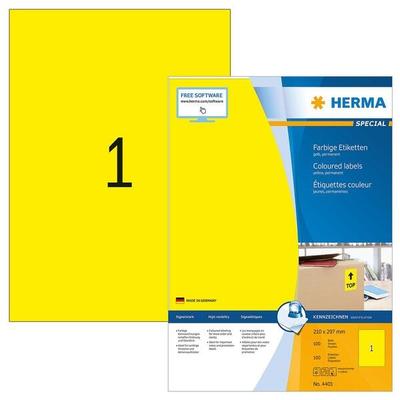 Herma Universaletiketten »SPECIAL« gelb 210,0 x 297,0 mm 100 Stück gelb, 29.7 cm Image