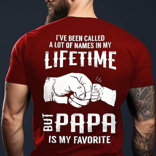 T-shirt da uomo Papa - 'Papà è il mio preferito' T-shirt grafica miglior regalo per papà e nonno per la festa del papà