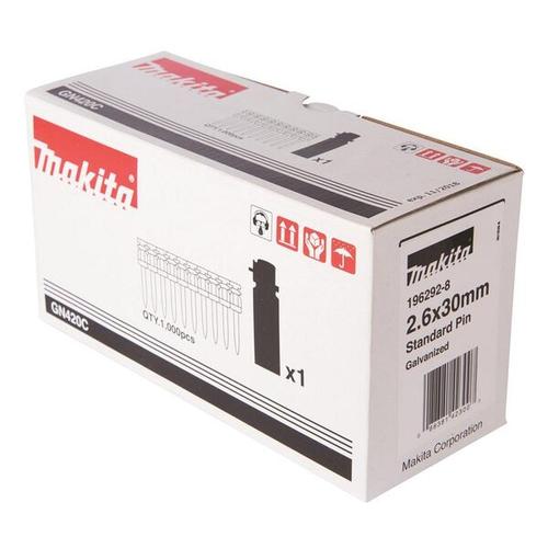 makita Betonnägel-Sortiment »196292-8 C6« 30 mm 2,6x30 mm 1000 Stück mit Gaskartusche