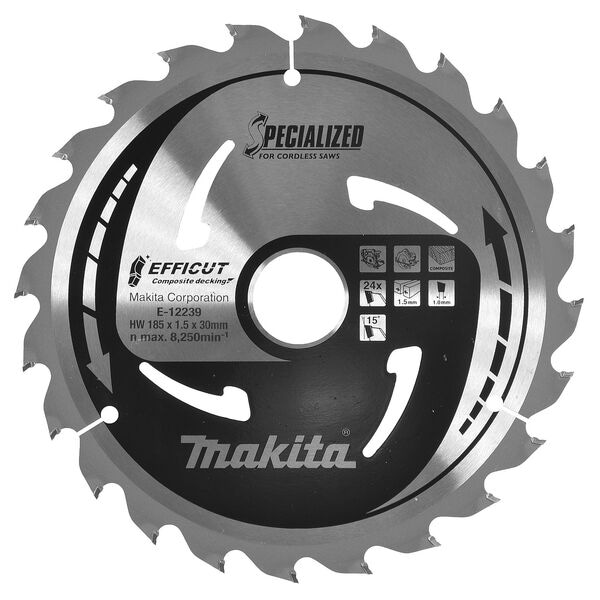 makita Kreissägeblatt »E-12239 EFFICCUT« 135,0 mm 24 Zähne braun Image