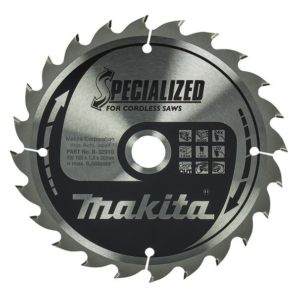 makita Kreissägeblatt »B-32910 SPECIALIZED« 165,0 mm 24 braun Image