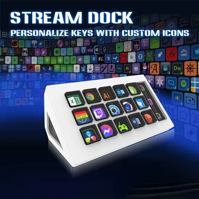StreamDeck Mini Visual Keyboard LCD Button 15Keys Live Content Creation Controller Custom Button For