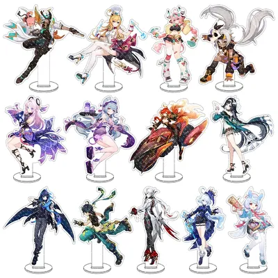 Genshin Impact Anime Figure Acrylic Stand Varesa Ifa Mavuika Model Plate 1pc Desk Decor Standing
