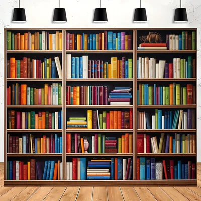 Multi functional bookshelf photography background cloth - suitable for library and learning scenes,