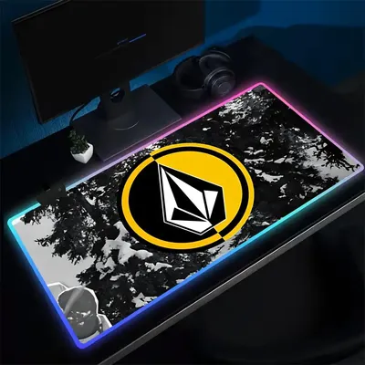 12-Cool Cultural Youth V-volcom Mouse Pad Anime Gaming Mouse Pad LED Table Pads Backlit Rubber