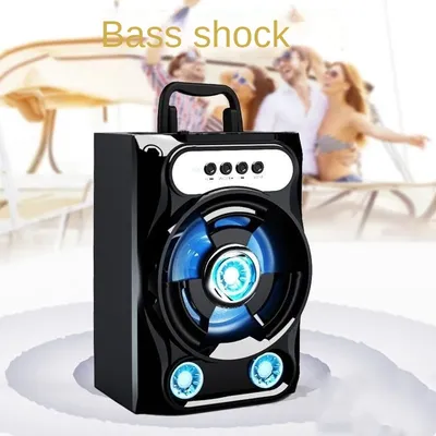 Altavoz Bluetooth 2023, Caja Portátil Para Exteriores, Altavoz Cuadrado Con Micrófono, Tarjeta De