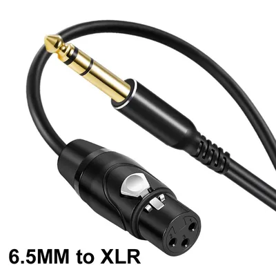 1/4" Jack Plug 6.5mm Male to XLR Female Audio Cable Canon Gold Plated For Instrument Guitar