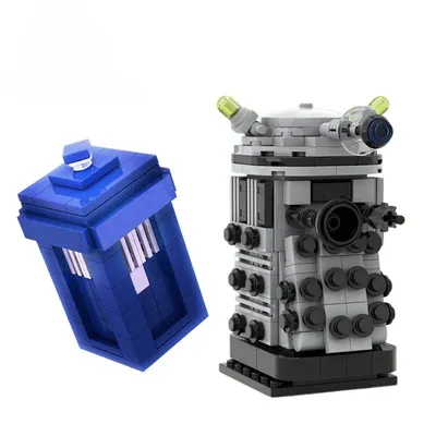 Moive Series Dalik Robot Building Blocks MOC-163738 Tardised Telephone Booth Decoration Assembly