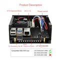 Custodia X825-C8 per Raspberry Pi 4B X825 Scheda unità disco rigido SATA da 2,5 pollici SSD con ventola di raffreddamento + pulsante interruttore Z