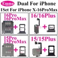 Lettore di schede Dual Sim Slot per supporto vassoio Sim per iPhone 15 16 13 Pro Max 16 14 Plus 12 Mini XR Adattatore per supporto connettore cavo flessibile