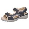 Sandale WALDLÄUFER, Damen, Gr. 7 (40,5), blau (dunkelblau, beige), Nubukleder, sportlich, Schuhe, Sommerschuh, Outdoorschuh, Keilabsatz, in Trekking-Optik, H-Weite