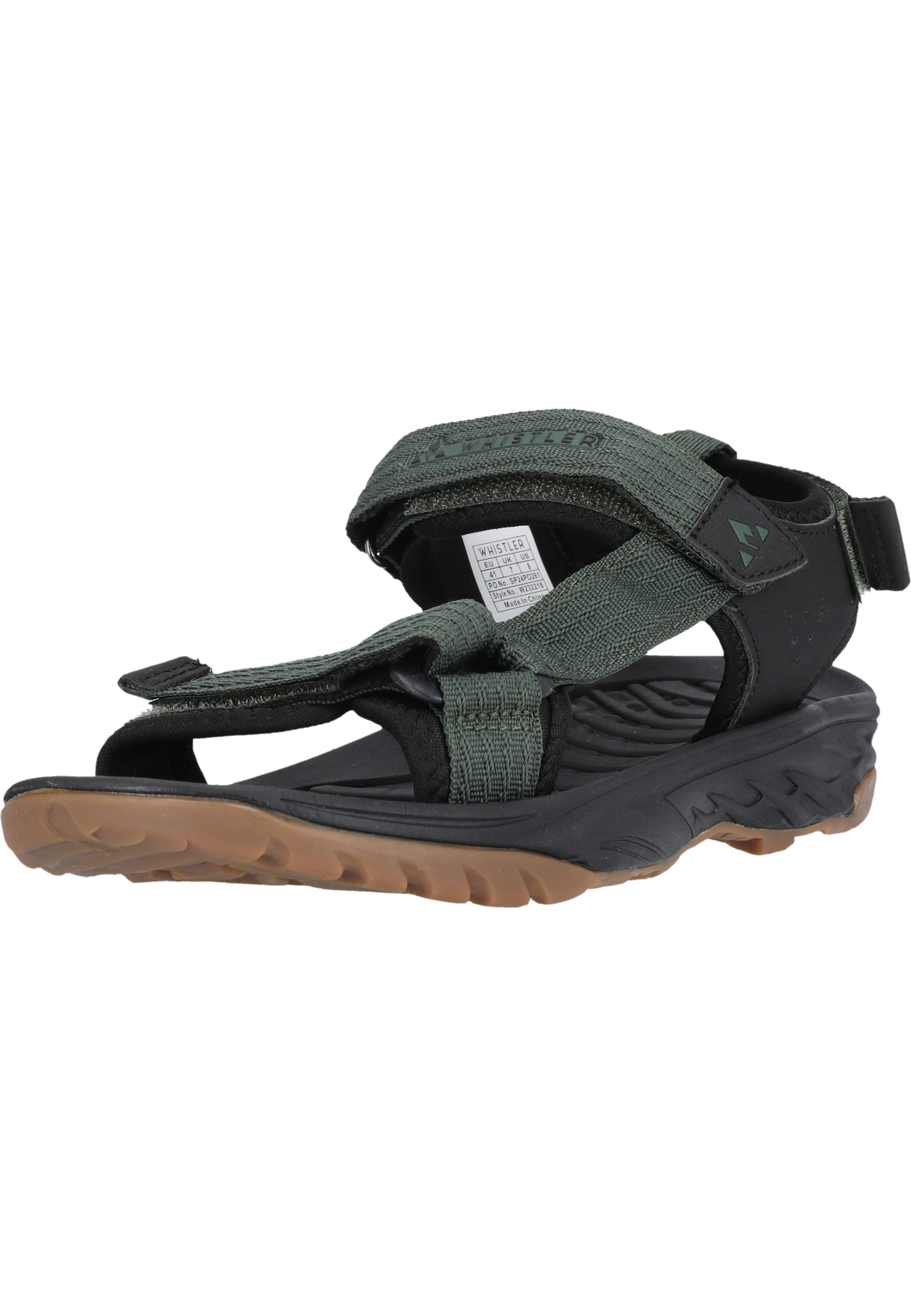 Sandale WHISTLER "Zakim M", Herren, Gr. 44, grün (olivgrün), Polyurethane, Schuhe Sandale, mit griffiger Anti-Rutsch-Sohle