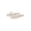 Zehentrenner CALVIN KLEIN JEANS "THONG+ TPU METALLIC", Damen, Gr. 37, beige (creme, weiß), Synthetik, metallic, Basic, Schuhe, Sommerschuh, Badeschuh, Schlappen, Strandschuh mit Zehensteg