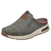 Clog RIEKER, Herren, Gr. 44, grün (khaki, braun), Textil, Lederimitat, meliert, sportlich, Schuhe, Sommerschuh, Strandschuh, Hausschuh mit seitlichen Stretcheinsätzen