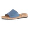 Pantolette GABOR "RHODOS", Damen, Gr. 41, blau (jeansblau), Kalbsleder, unifarben, klassisch, Schuhe, Sommerschuh, Komfortschuh, kleiner Stretcheinsatz, Weite G (=weit)