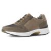 Keilsneaker GABOR ROLLINGSOFT, Herren, Gr. 9 (43), grau (taupe, beige), Veloursleder, Mesh, sportlich, Schuhe, Freizeitschuh, Halbschuh, Schnürer mit Außenreißverschluss, G-Weite