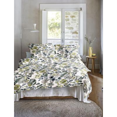 Bettwäsche IRISETTE "Wave 8623", grün (salbei), B/L: 155cm x 200cm, , Mako-Satin, B/L: 80cm x 80cm, Mako-Satin, Obermaterial: 100% Baumwolle, Bettwäsche, anschmiegsam und atmungsaktiv, Ganzjahresqualität Image