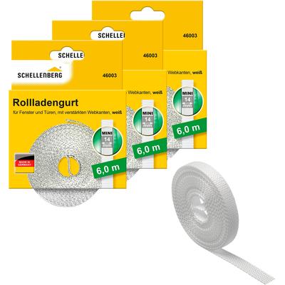 Rollladengurt SCHELLENBERG "Mini 14 mm, 6 m, zur Bedienung eines Rollladens mit Gurtwickler", weiß, B:1,4cm L:600cm, Polypropylen (PP), Seile, Gurtband in unterschiedlichen Farben erhältlich Image