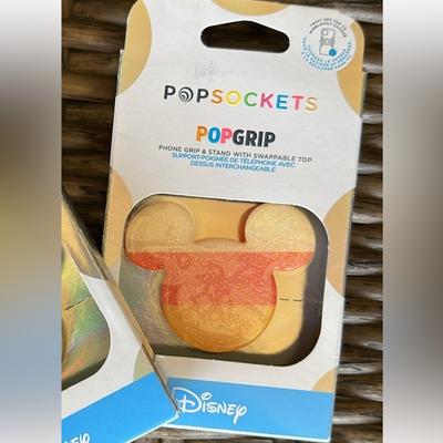 Disney Cell Phones & Accessories | Disney Popsockets Popgrip With Mickey Design | Color: Orange/Yellow | Size: Os