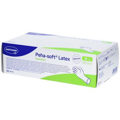 Peha-Soft Latex Comfort Unt.Hands.unsteril pf M 100 St Handschuhe Image
