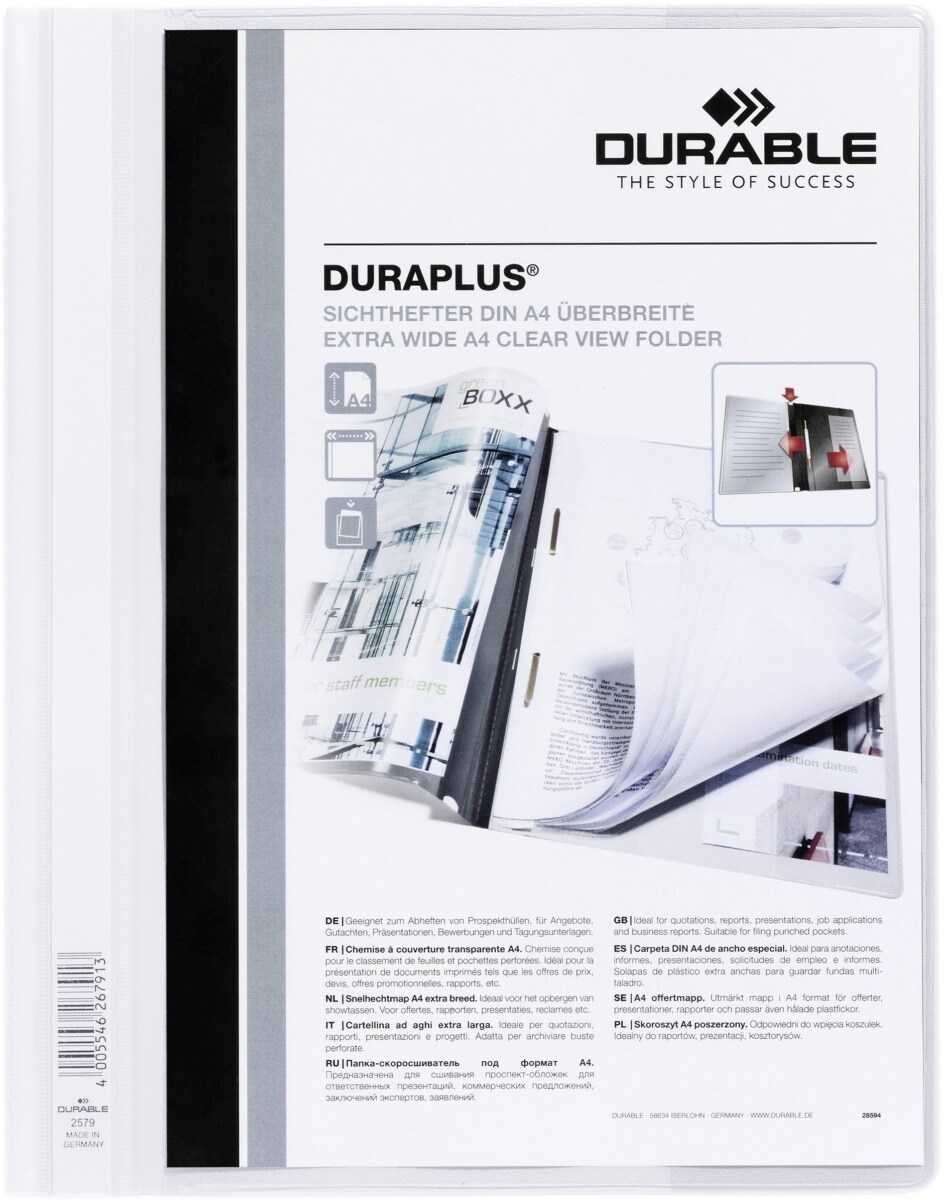 Durable Angebotshefter Duraplus A4 weiß Packung mit 25 Stück Image