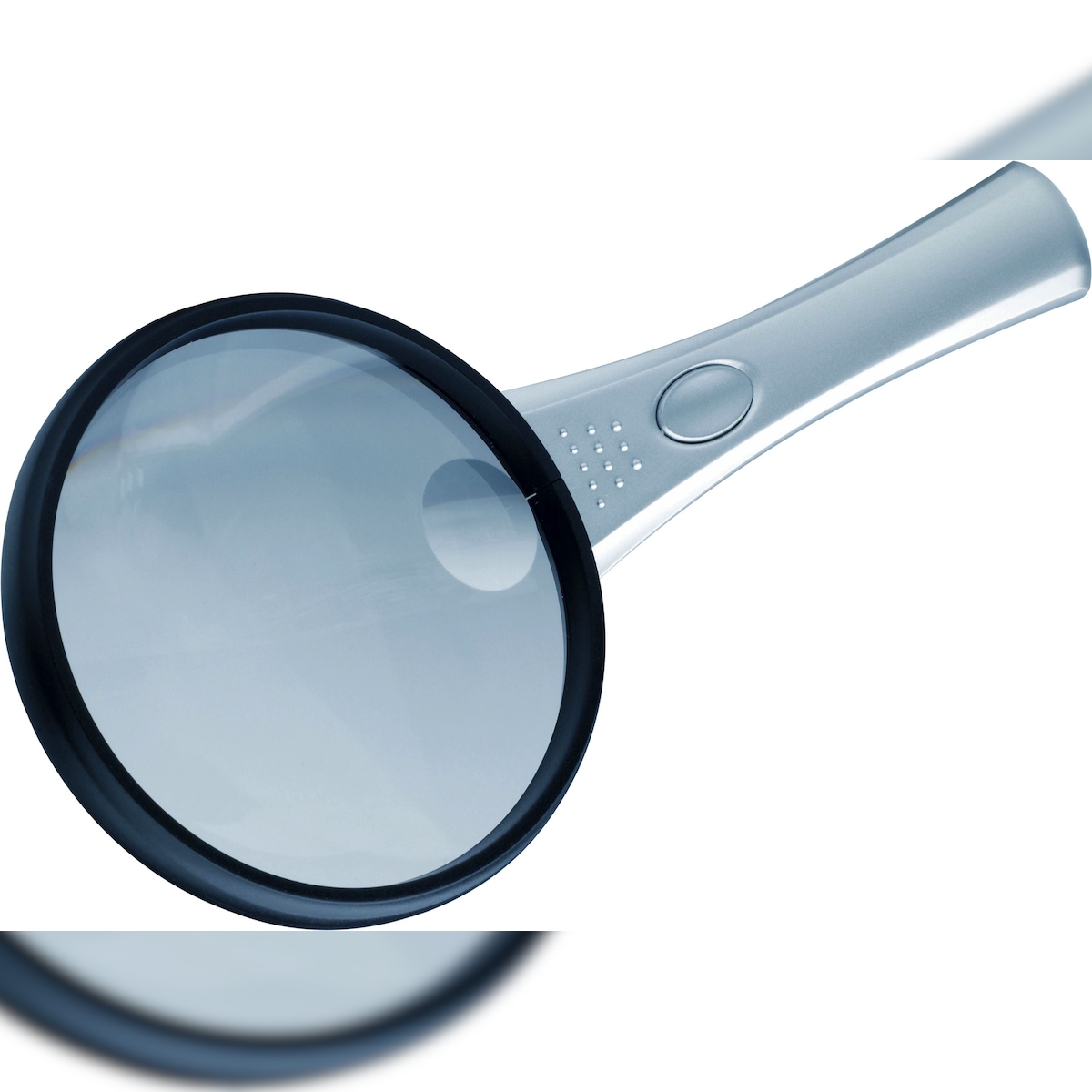 ALCO Leselupe Kunststoff 2,5- bis 4-fach Griff silber Rand schwarz Packung mit 10 Stück Image