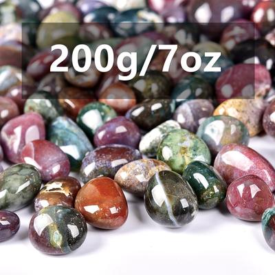TEMU 50-200g Natural Polished Stones - Artificial Gemstone For Fishing , Decor, Jewelry Crafting Image