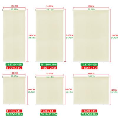 TEMU Beige Roller Shades Outdoor Roller Blinds Uv Protected Shades For Windows, , And Privacy, 240cm Image