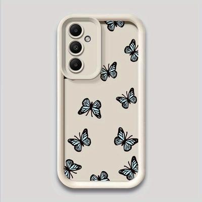 TEMU Phone Case For Galaxy A55 A25 A35 A15 A54 A34 A14 A24 A53 A33 A23 A13 A52 A32 A22 A12 A51 A71 A72 A73 Silicone Cover Protective High- Shockproof Blue Image